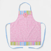 Wirbel und Streifen aus rosafarbenem Zucker Schürze (Vorderseite)