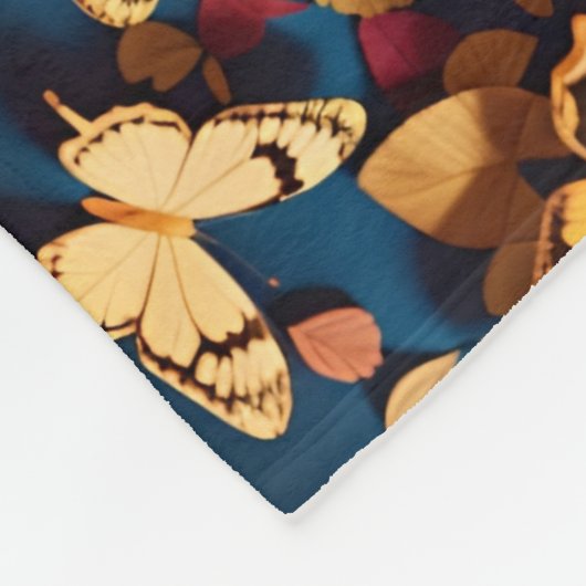 Wirbel von hellen goldenen Lichtern Fleecedecke (Ecke)