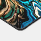 Wirbel von Paint Black Gold Türkis Schreibtischunterlage (Ecke)