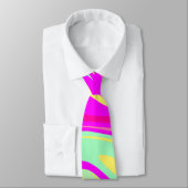 Wirbel von Pink Magenta Minze Grün und Gelb Krawatte (Gebunden)