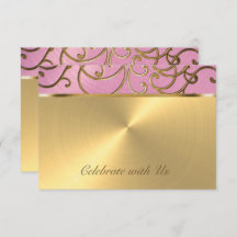 Wirbel von Quinceanera Lilac Pink und Gold Filigre