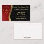 Wirbel von Red Gold Black Visitenkarte (Vorne/Hinten)