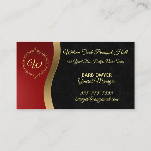 Wirbel von Red Gold Black Visitenkarte (Vorderseite)