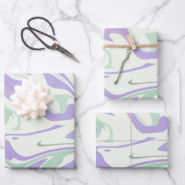 Wirbel von Weich-Pastell Geschenkpapier Set