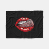 Wirbel Wertvolle Zunge Fleecedecke (Vorderseite (Horizontal))