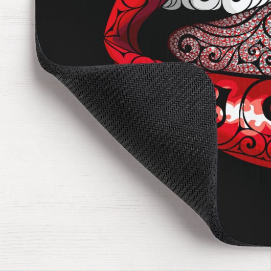 Wirbel Wertvolle Zunge Mousepad (Ecke)