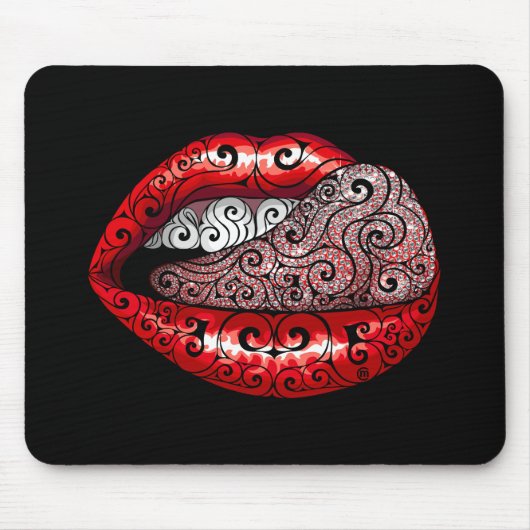 Wirbel Wertvolle Zunge Mousepad (Vorne)