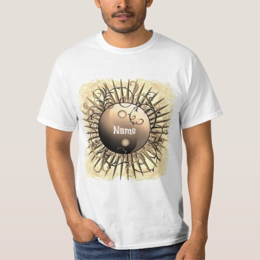 Wirbel Yin Yang T-Shirt (Vorderseite)
