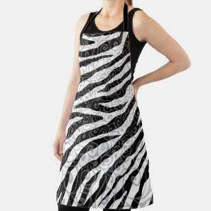 Wirbel Zebra Muster Schürze