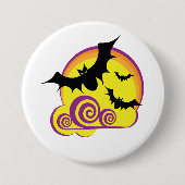 Wirbel zu Halloween-Night Vollmond Button (Vorderseite)