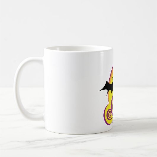 Wirbel zu Halloween-Night Vollmond Kaffeetasse (Links)