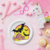 Wirbel zu Halloween-Night Vollmond Pappteller (Party)