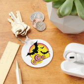 Wirbel zu Halloween-Night Vollmond Schlüsselanhänger