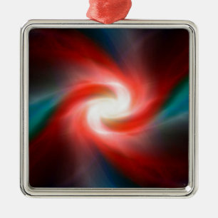 Wirbelexplosion Silbernes Ornament