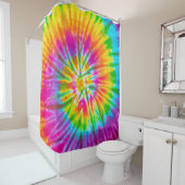 wirbelfarbige gefärbte Krawatte abstrakt Duschvorhang (Beispiel)