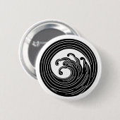 Wirbelförmiger Wellenkreis Button (Vorne & Hinten)