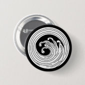 Wirbelförmiger Wellenkreis Button (Vorne & Hinten)