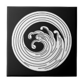 Wirbelförmiger Wellenkreis Fliese (Vorderseite)