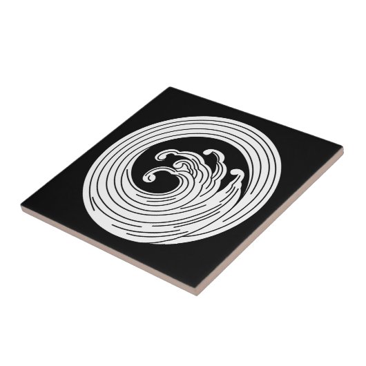 Wirbelförmiger Wellenkreis Fliese (Seite)