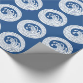 Wirbelförmiger Wellenkreis Geschenkpapier (Ecke)