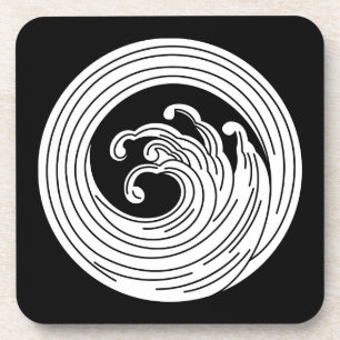 Wirbelförmiger Wellenkreis Getränkeuntersetzer