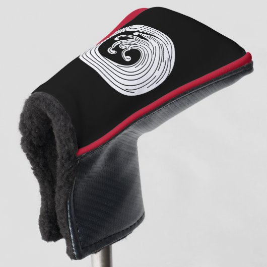 Wirbelförmiger Wellenkreis Golf Headcover (3/4 Vorderseite)
