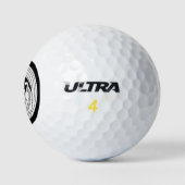 Wirbelförmiger Wellenkreis Golfball (Logo)