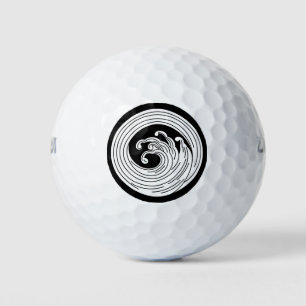 Wirbelförmiger Wellenkreis Golfball