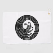 Wirbelförmiger Wellenkreis Golfhandtuch (Horizontal)