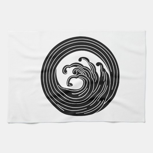 Wirbelförmiger Wellenkreis Handtuch (Horizontal)