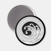 Wirbelförmiger Wellenkreis Magnet (Vorderseite/Rückseite)