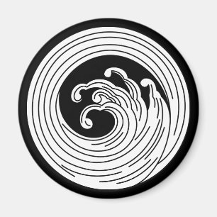 Wirbelförmiger Wellenkreis Magnet