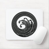 Wirbelförmiger Wellenkreis Mousepad (Mit Mouse)
