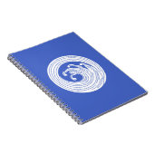 Wirbelförmiger Wellenkreis Notizblock (Rechte Seite)