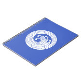 Wirbelförmiger Wellenkreis Notizblock (Linke Seite)