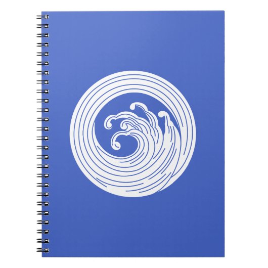 Wirbelförmiger Wellenkreis Notizblock (Vorderseite)