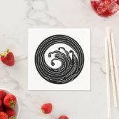 Wirbelförmiger Wellenkreis Serviette (Beispiel)