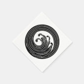 Wirbelförmiger Wellenkreis Serviette (Ecke)