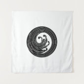 Wirbelförmiger Wellenkreis Wandteppich (Vorderseite (Horizontal))