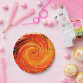 Wirbellose Petalen, Orangenpapier-Party-Teller Pappteller (Party)