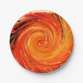 Wirbellose Petalen, Orangenpapier-Party-Teller Pappteller (Vorderseite)