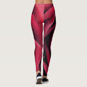 Wirbellose Rote Rose Petals Leggings (Rückseite)
