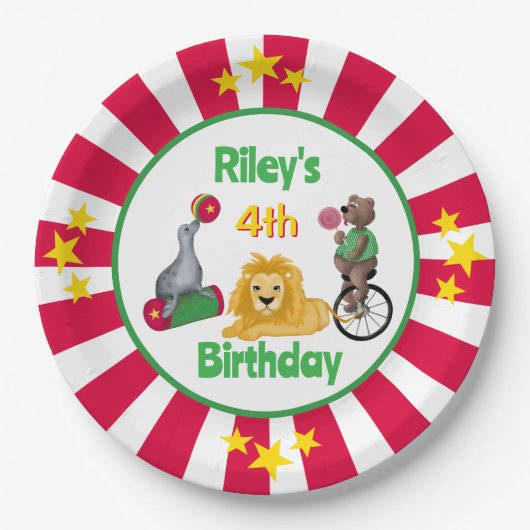 Wirbellose Tiere gestreift Star-Grenze Pappteller (Vorderseite)