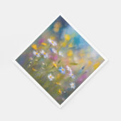 Wirbellose Wildblumen im Wind Serviette (Ecke)