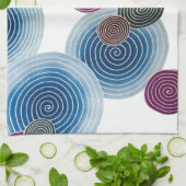 wirbelloses Muster, japanisches Design Geschirrtuch (Gefaltet)