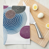 wirbelloses Muster, japanisches Design Geschirrtuch (Viertel Falte)