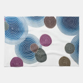 wirbelloses Muster, japanisches Design Geschirrtuch (Horizontal)