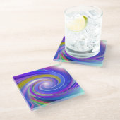 wirbeln glasuntersetzer (Schrägansicht)