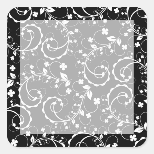 wirbeln quadratischer aufkleber (Vorderseite)