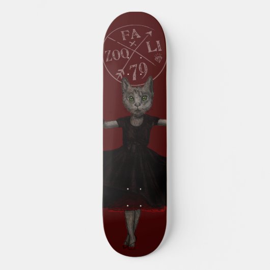 Wirbeln, wirbelnd, CouturenKitty Skateboard (Vorderseite)